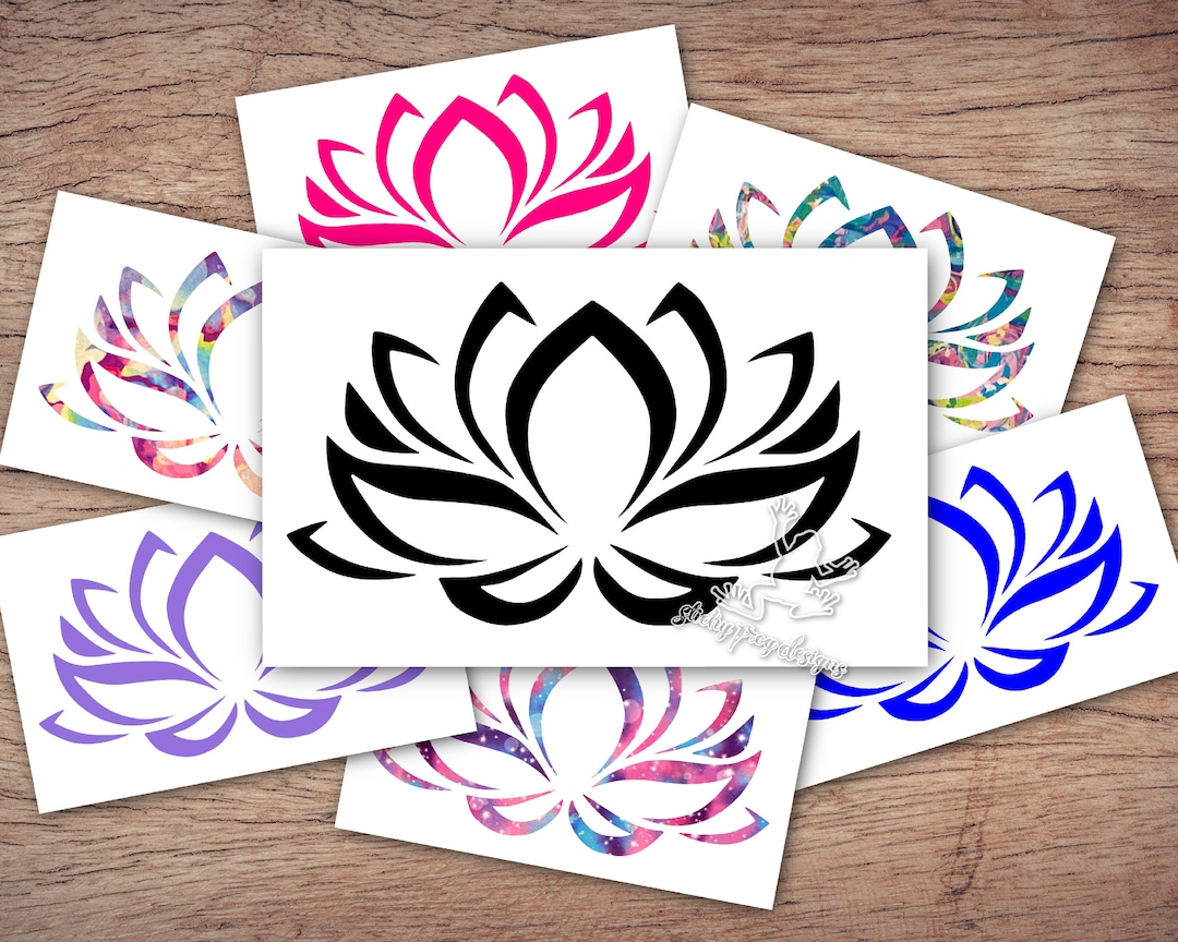 Lotus Decal, Lotus Sticker, Yoga Decal, Zen Decal, Decals for Women