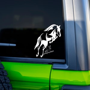 Jumping Horse Decal - Horse Vinyl Sticker for Cars, Trucks, Tumblers and More - Equine Gift - Custom Horse Window Decal