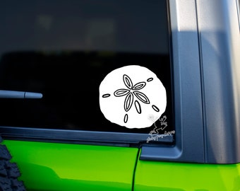 Sand Dollar Decal, Sand Dollar Sticker, Seashell Decal, Seashell Sticker, Beach Decal, Beach Sticker, Beach Car Decal, Ocean Decal, Ocean