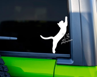 Cute Cat Decal for Cars - Vinyl Cat Sticker for Laptops, and More - Cat Mom Gift - Cat Inspired Vehicle Decor - Cat Accessories