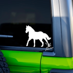 Horse Silhouette Vinyl Decal – Equestrian Sticker for Car, Truck, Laptop, Cooler - Horse Lover Gift - Farm Decor - Quarter Horse Decal