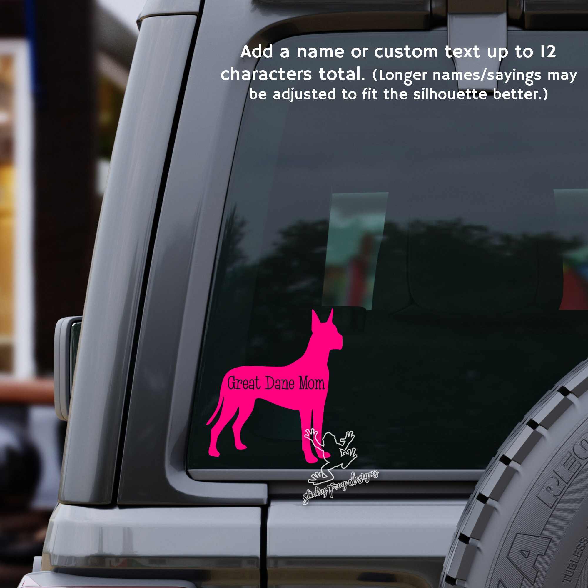 Great dane mom car decal online