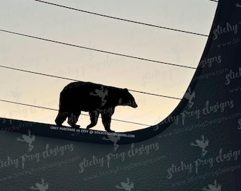 Bear Decal - Walking Bear Vinyl Sticker - Wildlife Car Window Decal - Tiny Bear Bumper Sticker