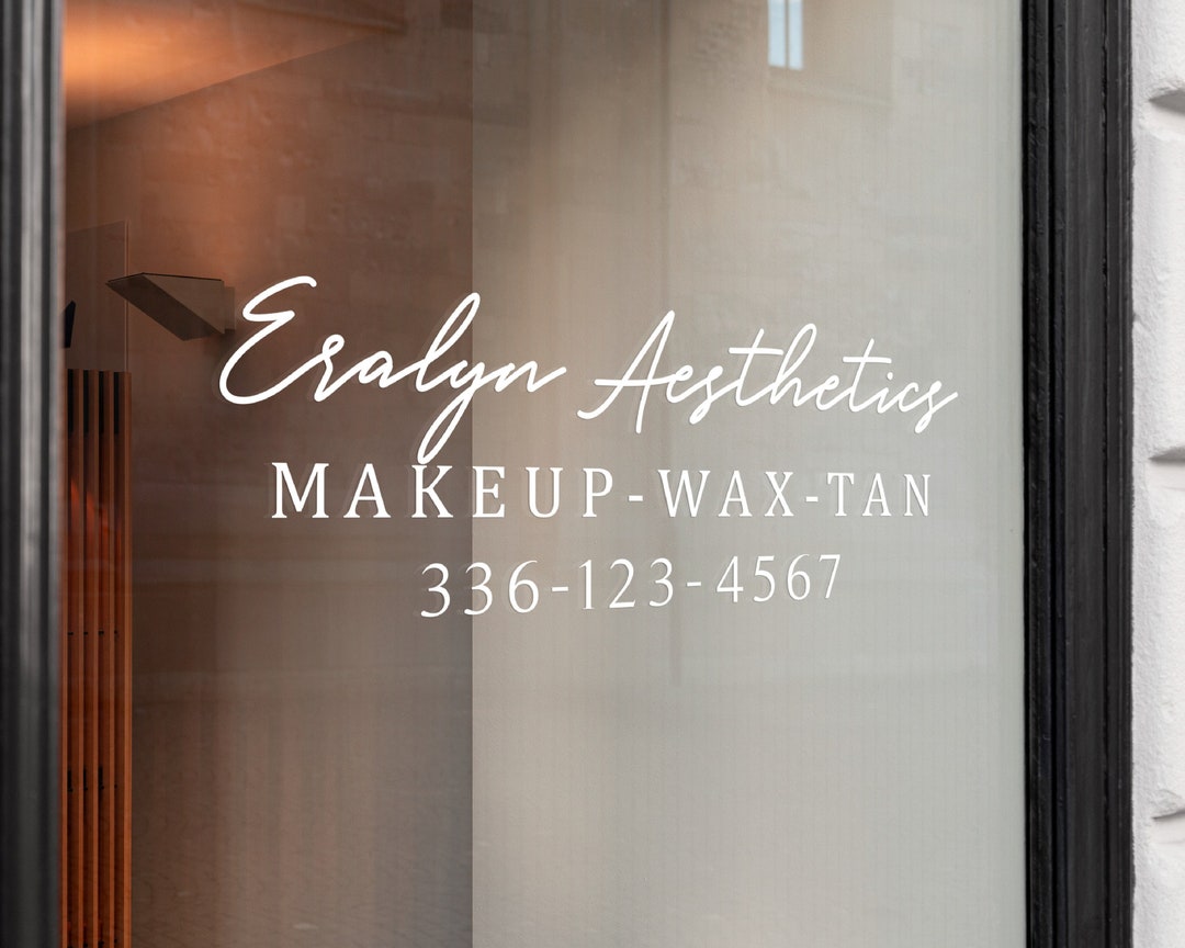 Business Name Decal Personalized Vinyl Sticker Custom Branding Signage