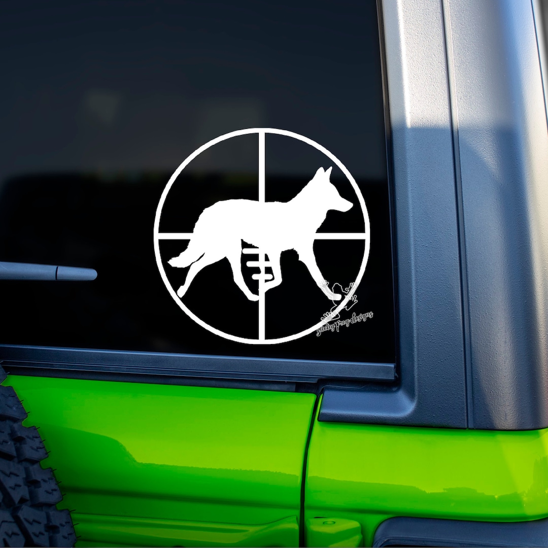 Coyote Hunting Decal for Cars & Trucks, Tumblers and More - Coyote in ...