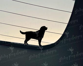 Labrador Decal - Black Lab Sticker - Tiny Dog Bumper Sticker - Labrador Retriever Vinyl Decal - Dog Window Sticker - Lab Lover Gift