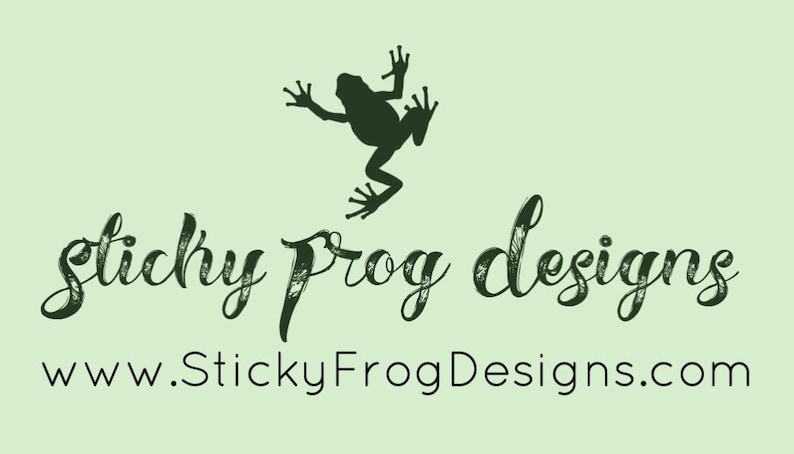 the logo for sticky frog designs