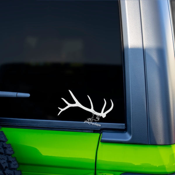 Elk Antler Decal for Cars, Tumblers, and More - Wildlife Vinyl Sticker - Outdoor Enthusiast Gift - Hunting Decal