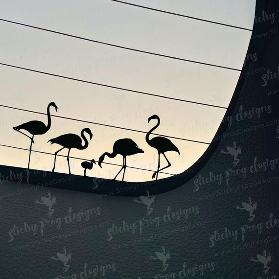 Flamingo Easter Egg Decal - Small Flamingo Sticker - Tiny Bumper Stickers - Hidden Decal - Flamingo Decal -  Bird Gift - Flamingo Flock