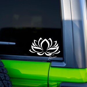 Beautiful Lotus Decal - Unique Lotus Sticker for Cars, Tumblers, Laptops and More - Zen Sticker - Yoga Decal - Peace Inspired Vehicle Decor