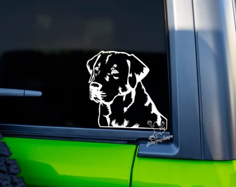 Lab Decal for Cars, Tumblers, Laptops and More - Labrador Vinyl Window Sticker - Lab Mom Gift - Custom Dog Decals Car Decor