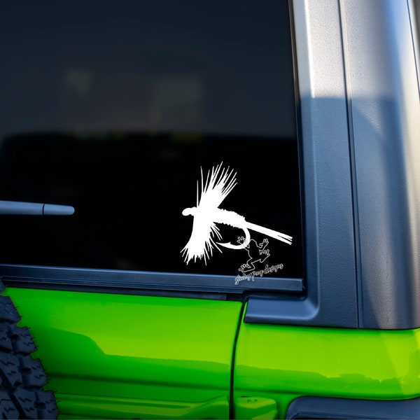 Fly Fishing Decal for Cars, Trucks, Tumblers & More - Fly Lure Vinyl Sticker - Fishing Gift - Trout Fisherman Bumper Sticker Decal