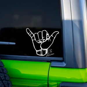 Hang Loose Decal, Shaka Decal, Beach Decal, Surfing Decal, Shaka Sticker, Hang Loose Sticker, Ocean Decal, Beach Sticker, Surf Love Decal