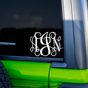 Vine Monogram Decal for Cars, Tumblers, Laptops and More - Initials Vinyl Sticker - Monogram Window Decal - Gift for Teen