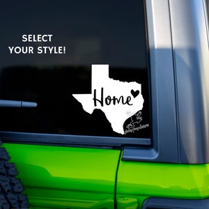 Texas Home Decal - Texas Native Vinyl Sticker for Cars, Tumblers, Laptops & More - Texan Gift - TX Home Window Decal -