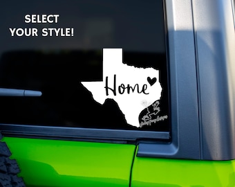 Texas Home Decal - Texas Native Vinyl Sticker for Cars, Tumblers, Laptops & More - Texan Gift - TX Home Window Decal -