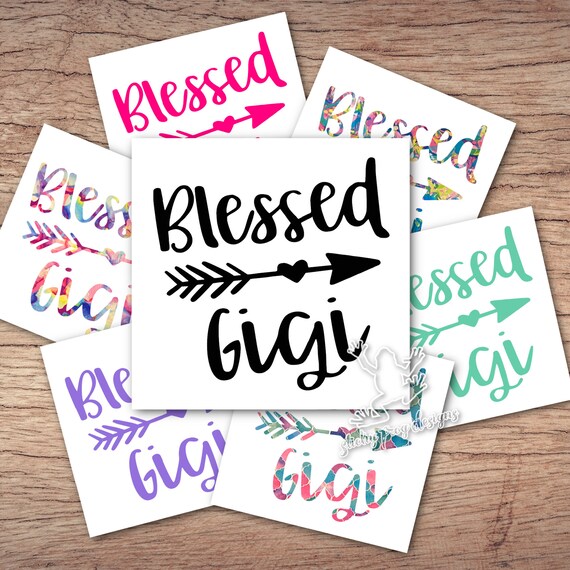 "Blessed Grandma" Vinyl Decal - White Bumper Sticker For Cars & Windows