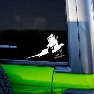Pheasant Hunting Decal for Cars & Trucks, Tumblers and More! - Pheasant Silhouette Vinyl Sticker - Bird Hunter Gift and Accessories