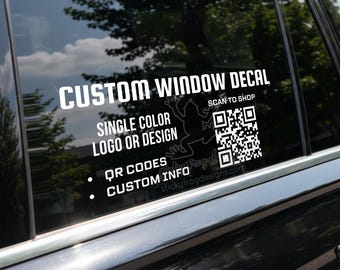 Business Name Decal - Business Logo Window Sticker - Custom Office Vinyl Decal - Salon, Boutique, Retail Storefront Sticker Signage -