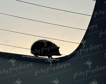 Hedgehog Decal – Hedgehog Silhouette Sticker – Cute Hedgehog Car Window Laptop Decal – Hedgehog Lover Gift