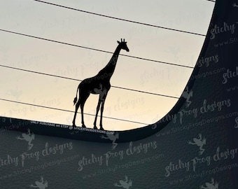 Giraffe Decal - Tiny Giraffe Sticker - Hidden Easter Egg Decal - Cute Car Decal - Giraffe Gift