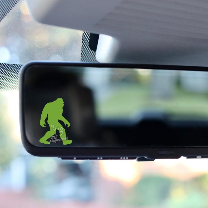 Sasquatch Decal - Tiny Bigfoot Sticker - Squatch Car Decal - Funny Cryptid Window Decal for SUV, Truck, or Laptop - Big foot Yeti Gift image 2