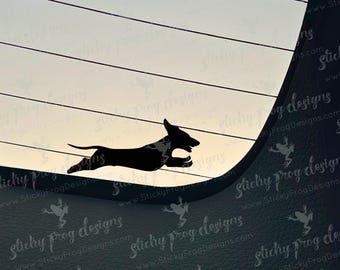 Dachshund Decal - Small Weenie Dog Sticker - Tiny Bumper Stickers - Hidden Easter Egg Decal - Cute Running Doxie Decal - Dog Gift