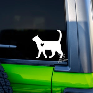 Cat Decal for Cars, Tumblers, Laptops and More - Cat Vinyl Sticker - Custom Cat Gift - Feline Window Decal - Cute Car Accessories