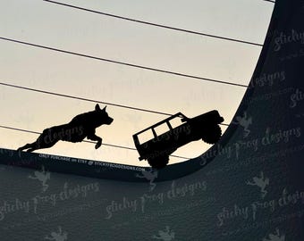 Heeler Decal - Australian Cattle Dog Sticker - Blue Heeler Gift - Tiny Dog Easter Egg Window Decal - Cattle Dog Silhouette