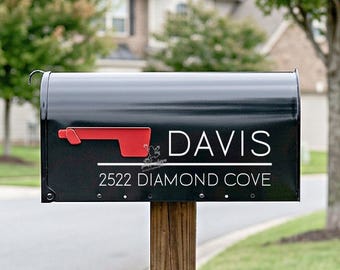 Custom Mailbox Numbers Decal – Personalized Address Sticker – Mailbox Lettering for House