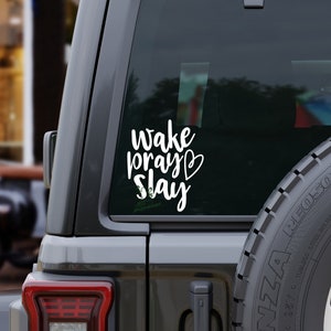 Pray Decal for Cars, Tumblers, Laptops and More Christian Vinyl Sticker Religious Gift Prayer Bumper Sticker image 3