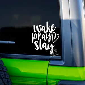 Pray Decal for Cars, Tumblers, Laptops and More Christian Vinyl Sticker Religious Gift Prayer Bumper Sticker image 1