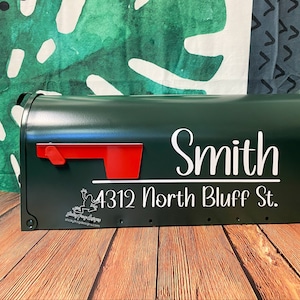 Mailbox Decal Personalized With Last Name & Address - Choose Your Size ...