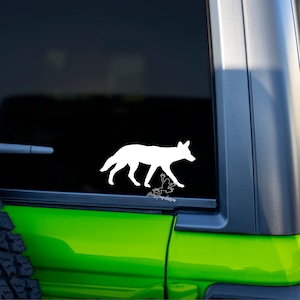 Coyote Decal for Cars, Tumblers, Laptops & More - Coyote Silhouette Sticker - Coyote Hunting Vinyl Window Decal - image 1