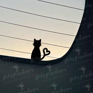 Cat Decal – Cute Pet Lover Sticker for Car, Laptop, Tumbler - Minimalist Cat Decal - Cat Mom Gift - 20+ Colors Available