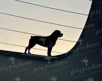 Rottweiler Decal – Rottweiler Silhouette Sticker – Rottie Car Window Decal – Rottweiler Gift for Dog Lovers - Tiny Dog Easter Egg