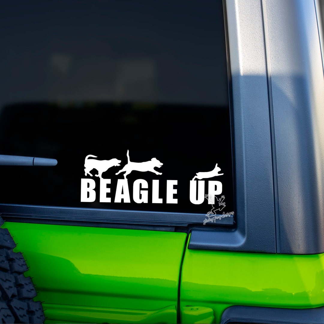 Beagle up Rabbit Hunting Decal for Cars & Trucks, Tumblers and More ...