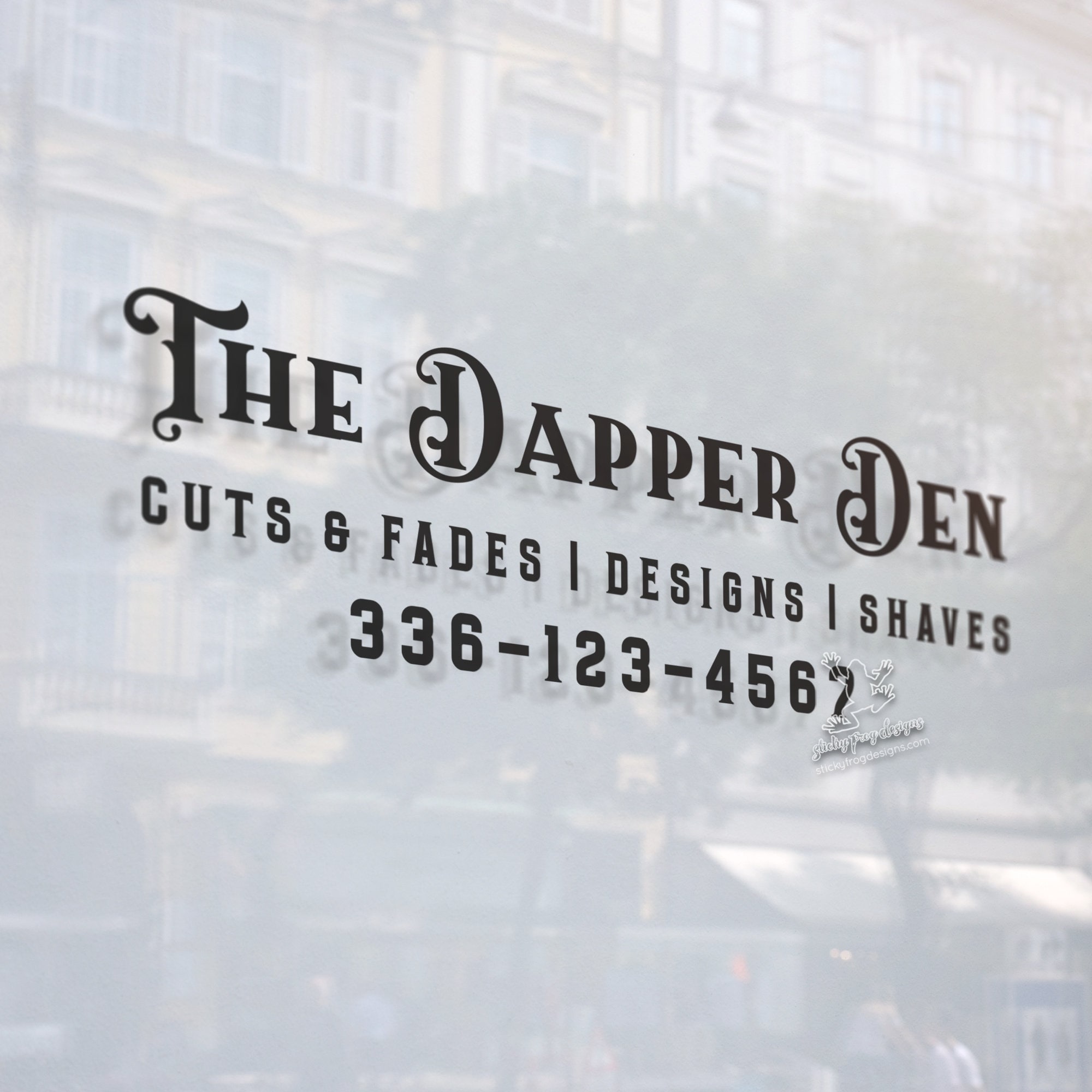 Custom Barbershop Sign Decal - Personalized Salon Store Decal - Branding Signage for Storefronts & Salons - Vinyl Logo Window Sticker