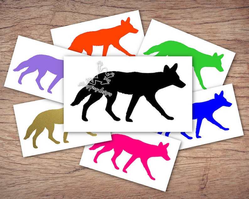 Coyote Decal for Cars, Tumblers, Laptops & More - Coyote Silhouette Sticker - Coyote Hunting Vinyl Window Decal - image 3