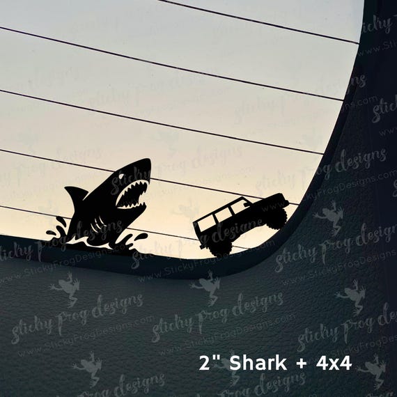 Adesivo Auto INDIGOS UG - JDM Great White Shark - Ritagliato In Pellicola Tedesca, Argentato, 149x81 Mm