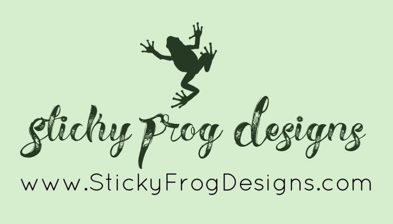 the logo for sticky frog designs