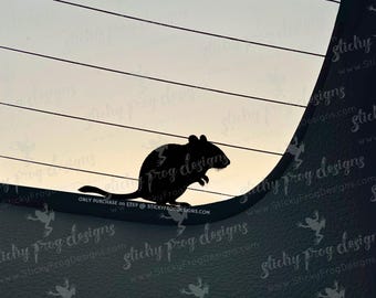 Gerbil Decal – Gerbil Silhouette Sticker – Pet Gerbil Car Window Decal – Gerbil Lover Gift