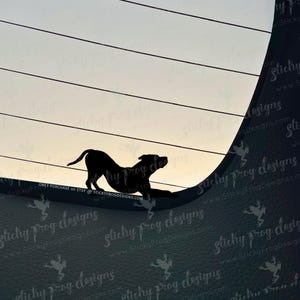 Pit Bull Decal - Tiny Pitbull Decal - Hidden Easter Egg Sticker - Cute Pit Mom Decal - Pitbull Gift - Custom Dog Vinyl Window Sticker