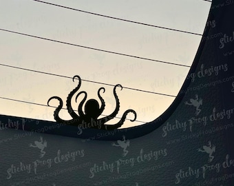 Kraken Decal – Octopus Sticker - Cryptid Easter Egg Vinyl Sticker for Car, Truck, Laptop, Tumbler – Kraken Silhouette – Cryptid Lover Gift