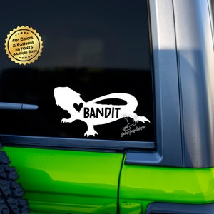 Personalized Bearded Dragon Decal - Terrarium Cage Sticker - Bearded Dragon Gift - Lizard Vinyl Window Decals - Reptile Decor