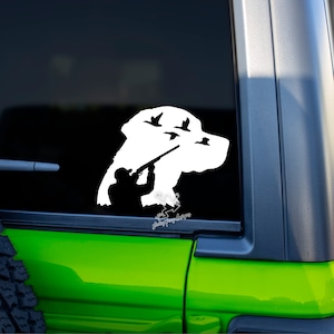 Duck Hunting Decal for Cars, Trucks, Tumblers & More - Lab Duck Hunting Sticker - Bird Hunting Gift - Duck Hunter Labrador Vinyl Decal