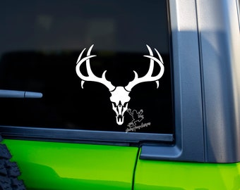 Deer Skull Decal for Cars, Trucks, Tumblers and More - Deer Hunting Vinyl Sticker - Buck Decal - Hunter Gift - Hunting Sticker