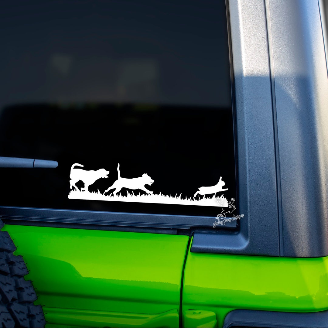 Rabbit Hunting Decal for Cars & Trucks, Tumblers and More! - Beagles ...