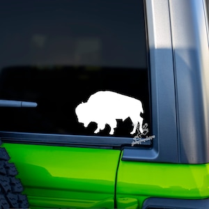 Buffalo Bison Vinyl Decal – Western Wildlife Sticker for Car, Truck, Laptop, Cooler - American Bison Silhouette - Buffalo Car Decal