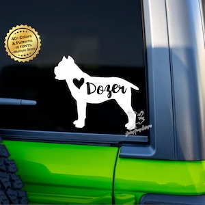 Personalized Cane Corso Decal for Cars, Tumblers, Laptops & More - Custom Cane Corso Window Sticker - Dog Mom Gift - Pet Name Vinyl Decal